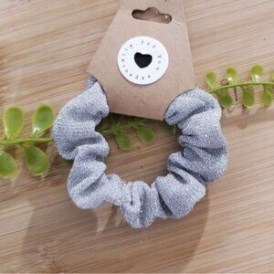 FREE ADD-ON- New Holiday Mini Scrunchie In Glittery Silver